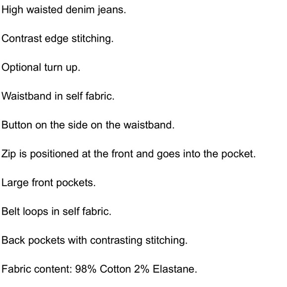 Hell Bunny Weston Denim trouser pants - Picture 10 of 11